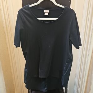 Chico's Elegant Black Short Sleeve Top